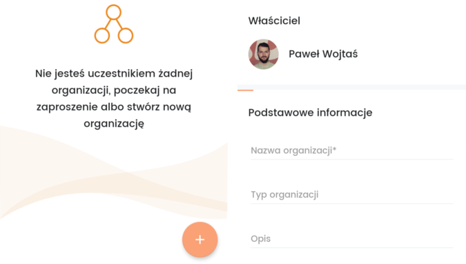 Ekran nowej organizacji